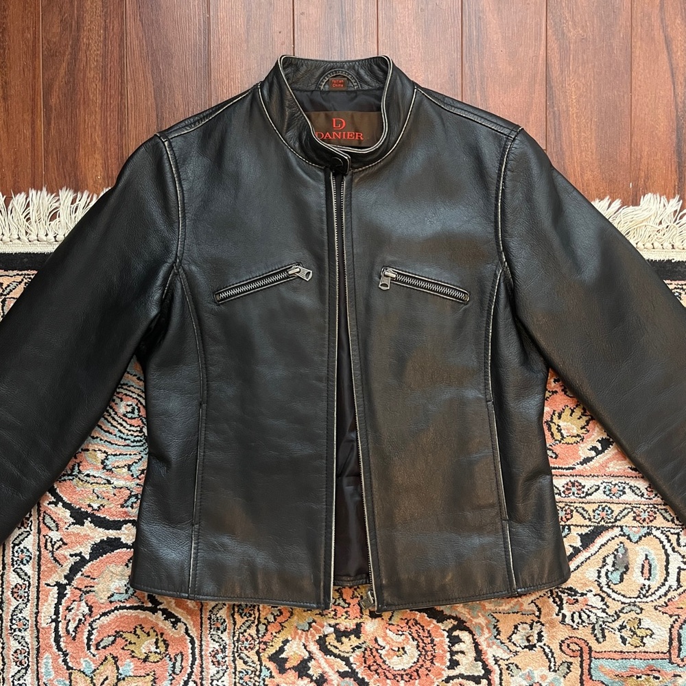 Danier Black Leather Jacket